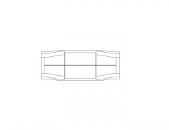 DIUNA 2DS Wide Wall Glass-Fronted Cabinet MEBIN