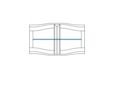 DIUNA 2DS Wall Glass-Fronted Cabinet MEBIN