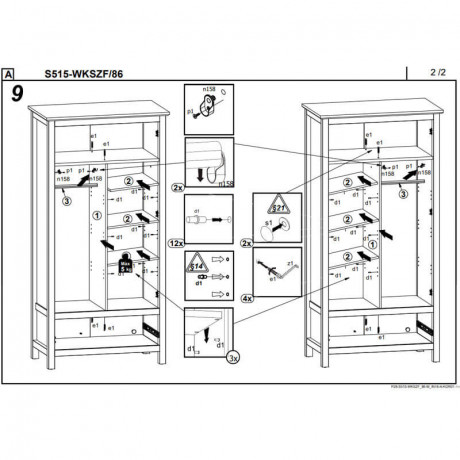SZF2D1S_OPCJA HESEN BRW Combined Wardrobe
