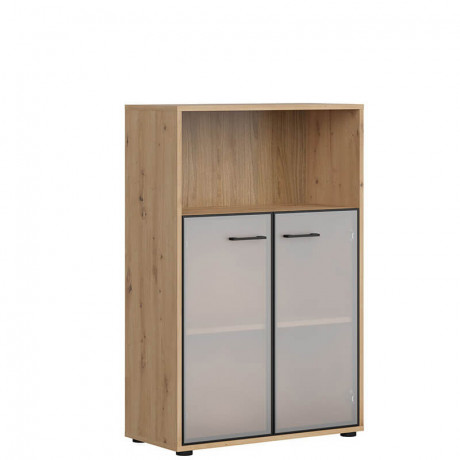 REG2W/120 SPACE OFFICE BRW Glass-Fronted Cabinet