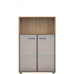 REG2W/120 SPACE OFFICE BRW Glass-Fronted Cabinet