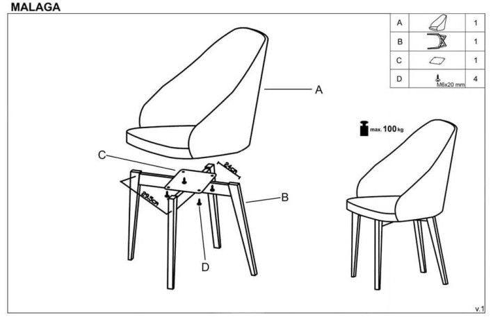 MALAGA HALMAR Swivel Upholstered Wooden Dining Chair in Beige Fabric with Beech Legs