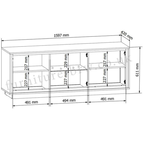 RTV2D1W PONT BRW TV Cabinet