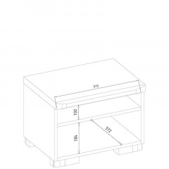 RIVA MEBIN Bedside Table Left