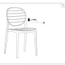 K529 HALMAR Plastic Outdoor Stacking Dining Chair Black / Natural