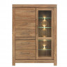 REG1W1D2S/16/12 GENT BRW Glass-Fronted Cabinet