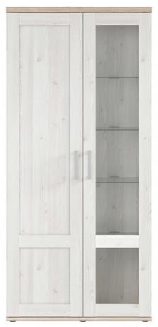 REG1D1W ROMANCE BRW Glass-Fronted Cabinet