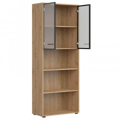 REG2W/200 SPACE OFFICE BRW Glass-Fronted Cabinet