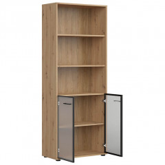 REG2W/200 SPACE OFFICE BRW Glass-Fronted Cabinet