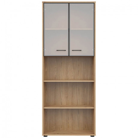 REG2W/200 SPACE OFFICE BRW Glass-Fronted Cabinet