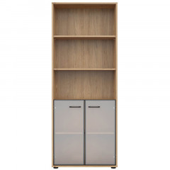 REG2W/200 SPACE OFFICE BRW Glass-Fronted Cabinet
