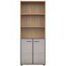 REG2W/200 SPACE OFFICE BRW Glass-Fronted Cabinet