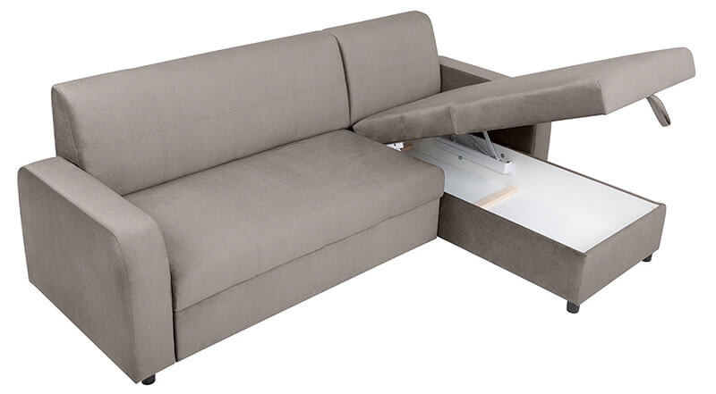 KIRSTEN IV 2F BRW Corner Sofa Bed Beige