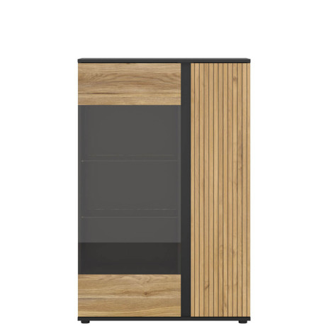 REG1W1D LUEN BRW Glass-Fronted Cabinet