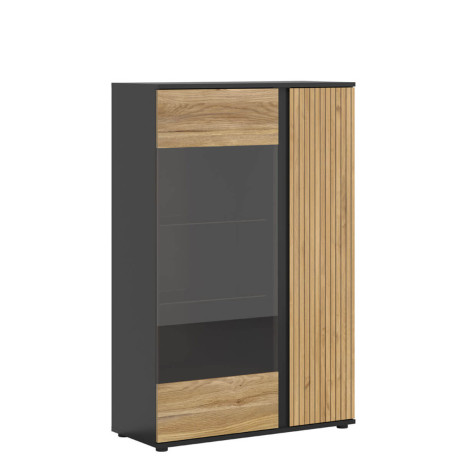 REG1W1D LUEN BRW Glass-Fronted Cabinet