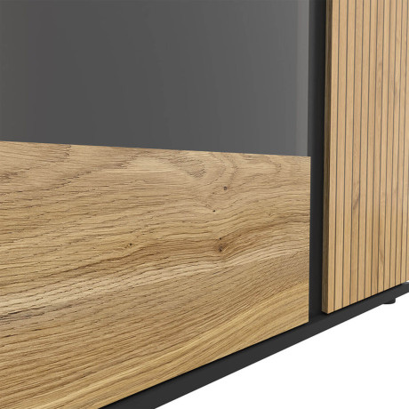 REG1W1D LUEN BRW Glass-Fronted Cabinet