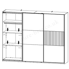 POL/83 LAMEA BRW Shelves (2 pcs.)
