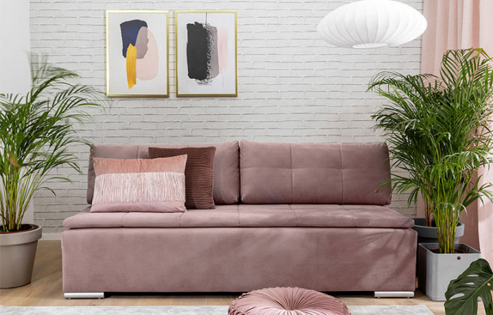 LANGO LUX 3DL BRW 3 Seater Sofa Bed Violet