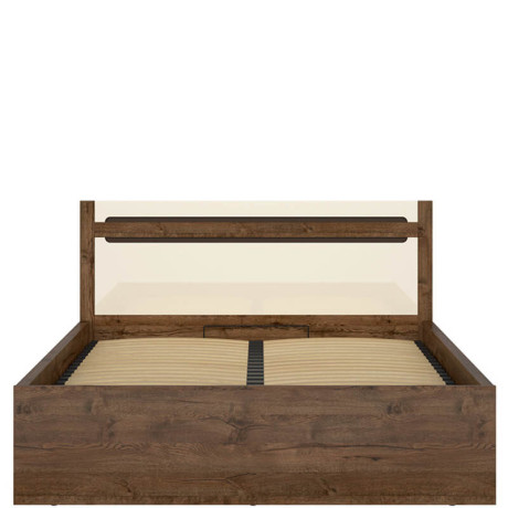 LOZ/140/B RUSO BRW Double Lift Up Storage Bed