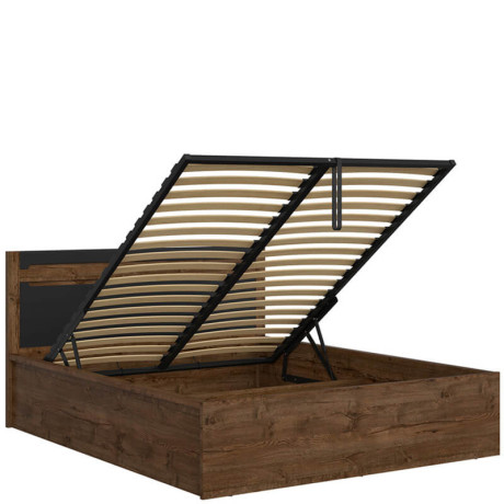 LOZ/140/B RUSO BRW Double Lift Up Storage Bed