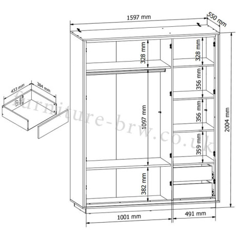 SZF3D2E PONT BRW Wardrobe
