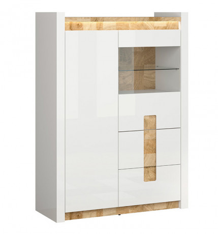 REG1W1D2S ALAMEDA BRW Glass-Fronted Cabinet