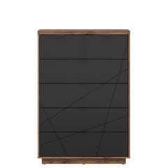 KOM6S FORN BRW Chest of Drawers