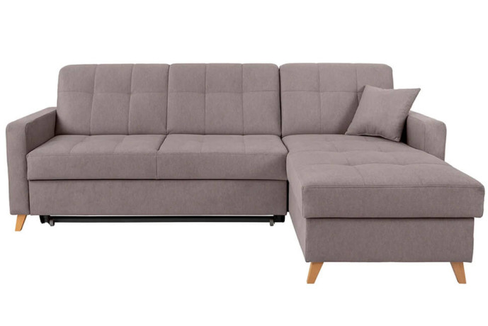LARS 2F.URCBK BRW Corner Sofa Bed Taupe