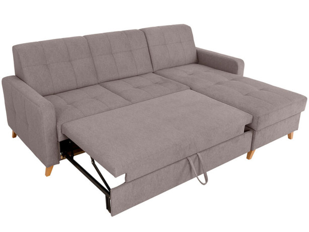 LARS 2F.URCBK BRW Corner Sofa Bed Taupe
