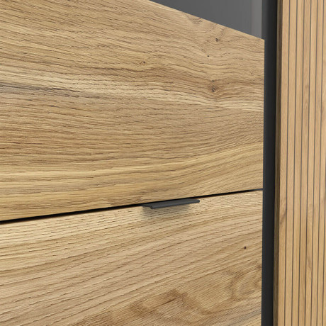 REG1W2D/70 LUEN BRW Glass-Fronted Cabinet