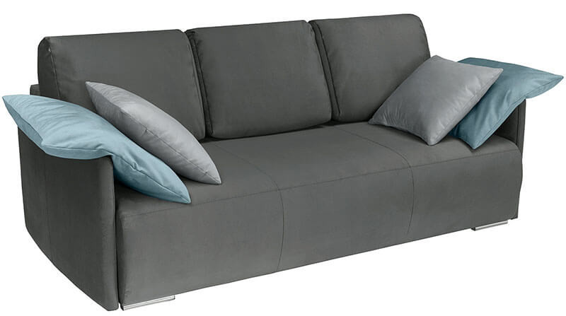 CLARC II LUX 3DL BRW 3 Seater Sofa Bed Dark Grey