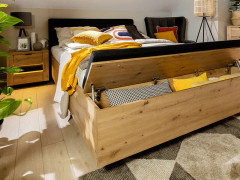 LOZ/140/B OSTIA BRW Double Lift Up Storage Bed