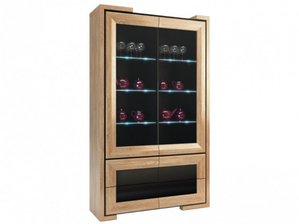 CORINO 2DS4SZ High Glass-Fronted Cabinet MEBIN