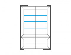 CORINO 2DS4SZ High Glass-Fronted Cabinet MEBIN