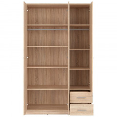 SZF3D2S_OPCJA1 NEPO PLUS BRW Shelves in the Wardrobe (3pcs.)