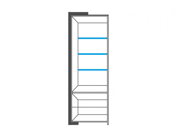 CORINO 1DS2SZ High Left Glass-Fronted Cabinet MEBIN