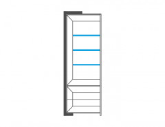 CORINO 1DS2SZ High Left Glass-Fronted Cabinet MEBIN