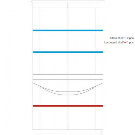 BARI MEBIN Dual Glass-Fronted Cabinet