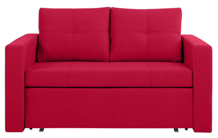 BUNIO III 2FBK BRW 2 Seater Sofa Bed Red
