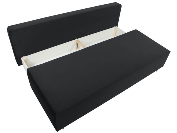 LORO LUX 3DL BRW 3 Seater Sofa Bed Black