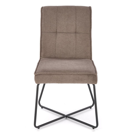 K534 HALMAR Upholstered Dining Chair in Grey Fabric with Metal Legs