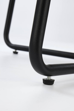 K534 HALMAR Upholstered Dining Chair in Grey Fabric with Metal Legs