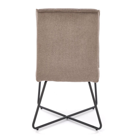 K534 HALMAR Upholstered Dining Chair in Grey Fabric with Metal Legs