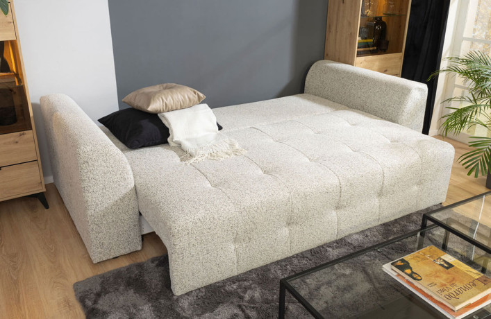 ROYAL IV MEGA LUX 3DL BRW 3 Seater Sofa Bed Beige Puente 06