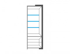 CORINO 1DS2SZ High Right Glass-Fronted Cabinet MEBIN