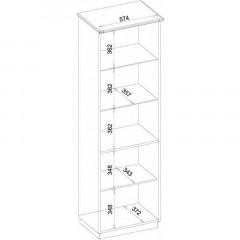 BARI MEBIN Single Glass-Fronted Cabinet Left