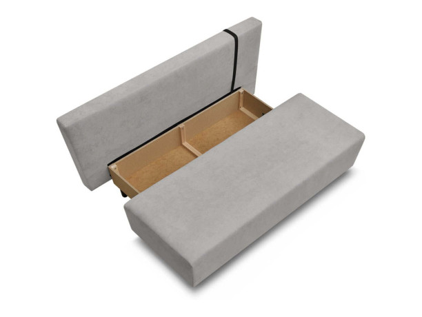 SUN LUX 3DL BRW 3 Seater Sofa Bed Grey Enjoy New 45 