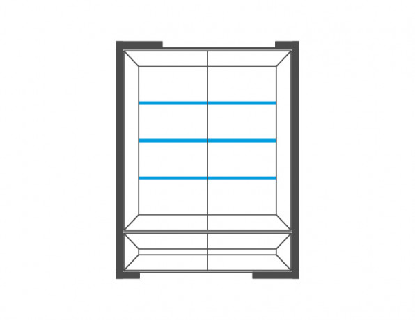 CORINO 2DS2SZ Glass-Fronted Cabinet MEBIN