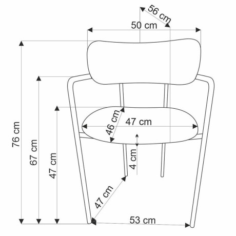 K537 HALMAR Upholstered Dining Chair in Grey Fabric with Chrome Metal Legs