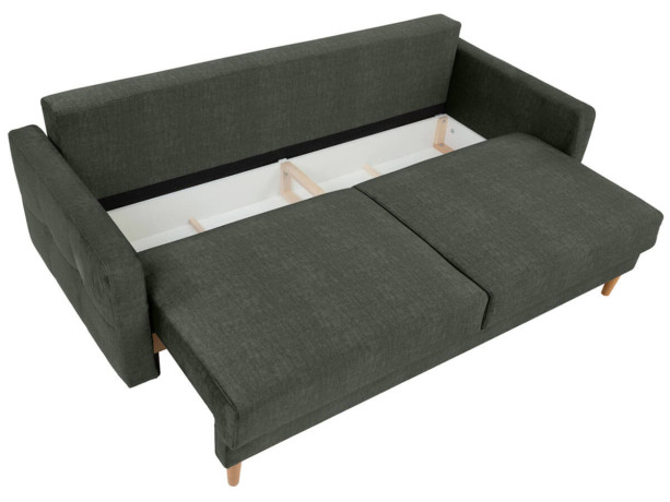 TORENT LUX 3DL BRW 3 Seater Sofa Bed Green Vogue 11